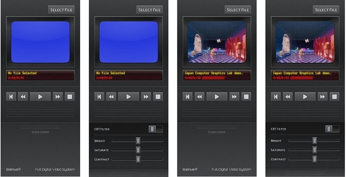 Retro video player mockup, Sept 2022