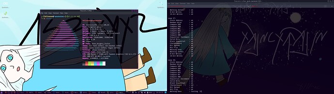 Screenshot of flirora’s desktop